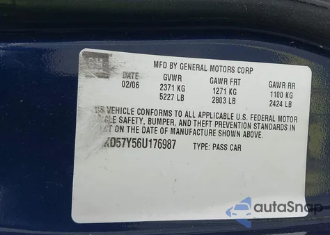 2006 Cadillac Dts from USA, damaged, VIN 1G6KD57Y56U176987